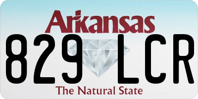 AR license plate 829LCR