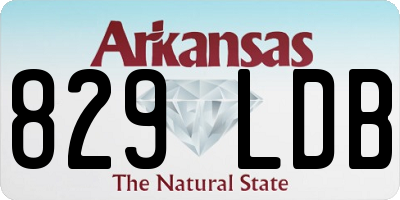 AR license plate 829LDB