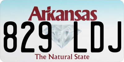 AR license plate 829LDJ