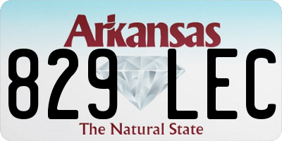 AR license plate 829LEC