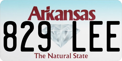 AR license plate 829LEE