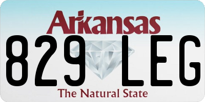 AR license plate 829LEG