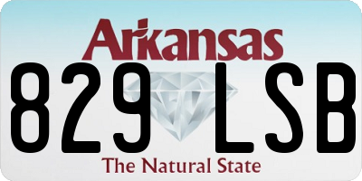 AR license plate 829LSB