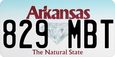 AR license plate 829MBT