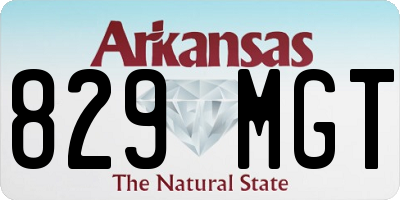 AR license plate 829MGT