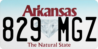 AR license plate 829MGZ
