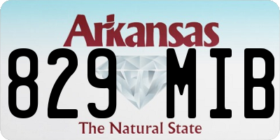 AR license plate 829MIB