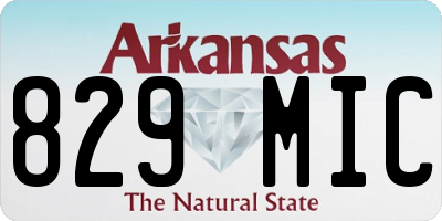 AR license plate 829MIC