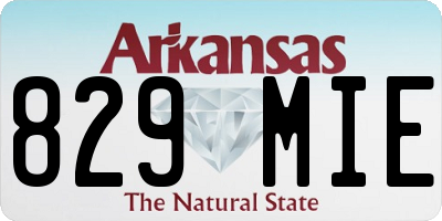 AR license plate 829MIE