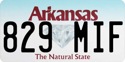 AR license plate 829MIF
