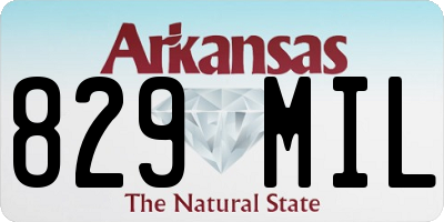 AR license plate 829MIL