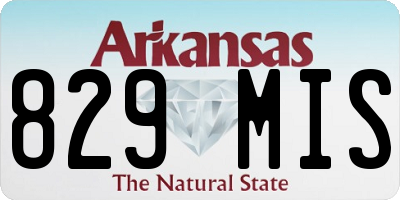 AR license plate 829MIS