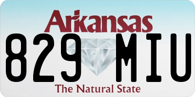 AR license plate 829MIU