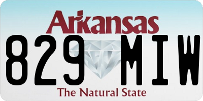 AR license plate 829MIW