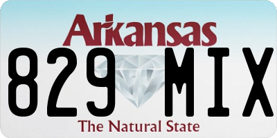 AR license plate 829MIX