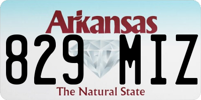AR license plate 829MIZ