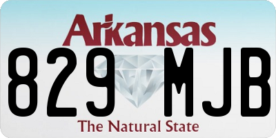 AR license plate 829MJB
