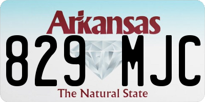 AR license plate 829MJC