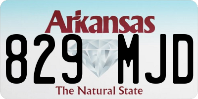 AR license plate 829MJD