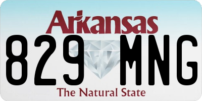 AR license plate 829MNG