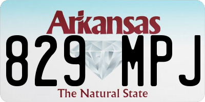 AR license plate 829MPJ