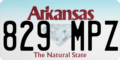 AR license plate 829MPZ