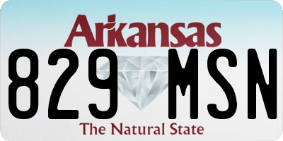 AR license plate 829MSN