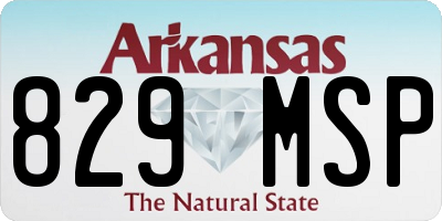 AR license plate 829MSP