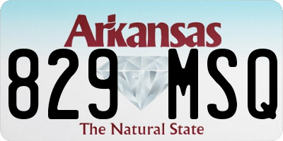 AR license plate 829MSQ