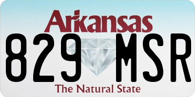 AR license plate 829MSR