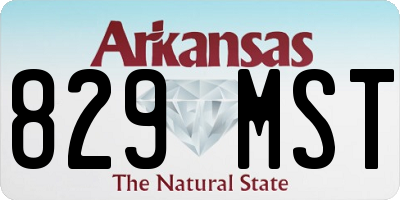 AR license plate 829MST