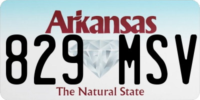 AR license plate 829MSV
