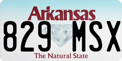 AR license plate 829MSX
