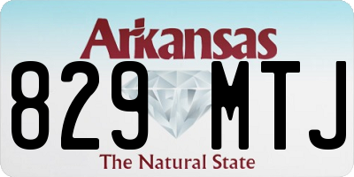 AR license plate 829MTJ