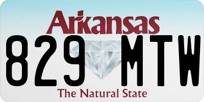 AR license plate 829MTW