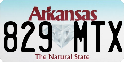 AR license plate 829MTX