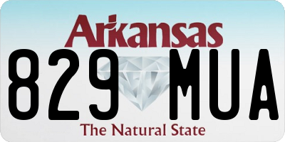 AR license plate 829MUA