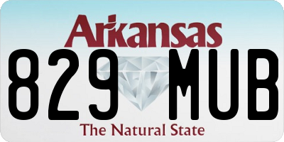 AR license plate 829MUB