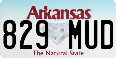AR license plate 829MUD