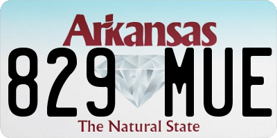AR license plate 829MUE