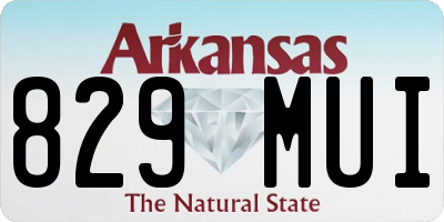 AR license plate 829MUI