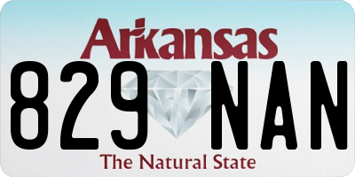 AR license plate 829NAN