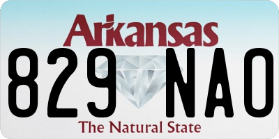 AR license plate 829NAO