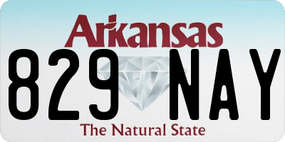 AR license plate 829NAY