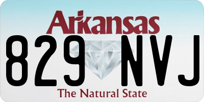 AR license plate 829NVJ