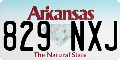 AR license plate 829NXJ