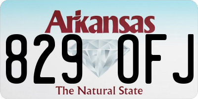 AR license plate 829OFJ