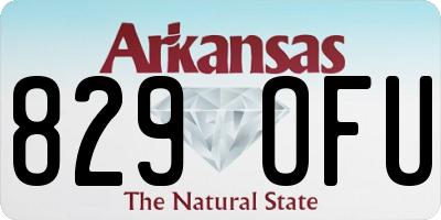 AR license plate 829OFU