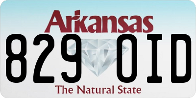 AR license plate 829OID