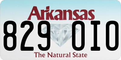AR license plate 829OIO